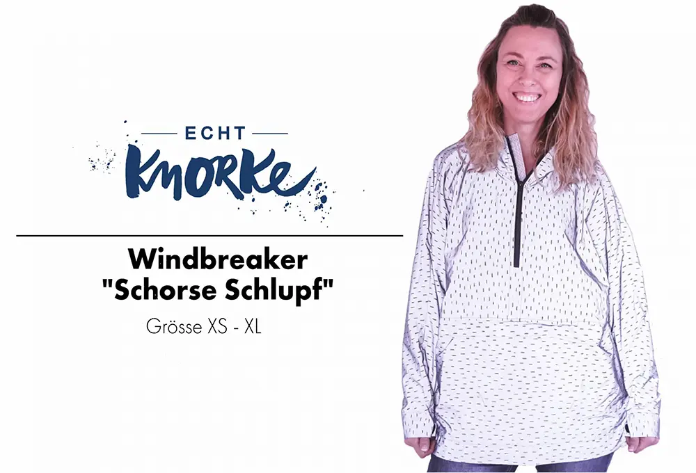 Windbreaker "Schorse Schlupf" von Echt Knorke | einfach nähen lernen